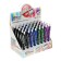 Ballic handle with erased ink, line 0.8 mm, automatic, blue rod, rubberized square case, mix