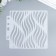 Plastic stencil "bends" 13x14 cm
