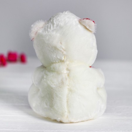 Soft toy "Bear with heart", red color-1