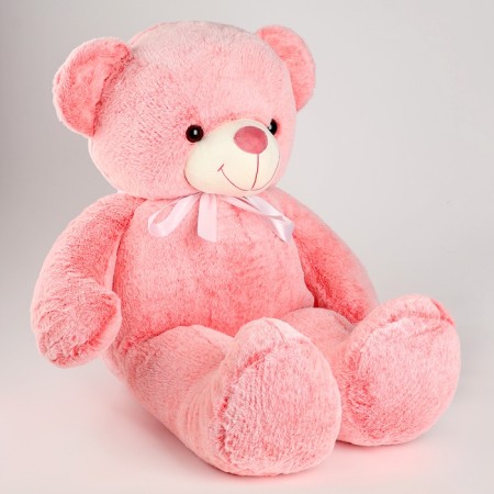 Soft toy "Bear" with a bow, 85 cm, pink color-2