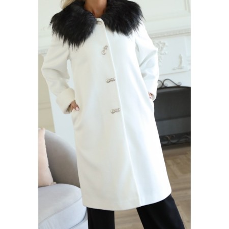 Female coat, size 42, white color-1