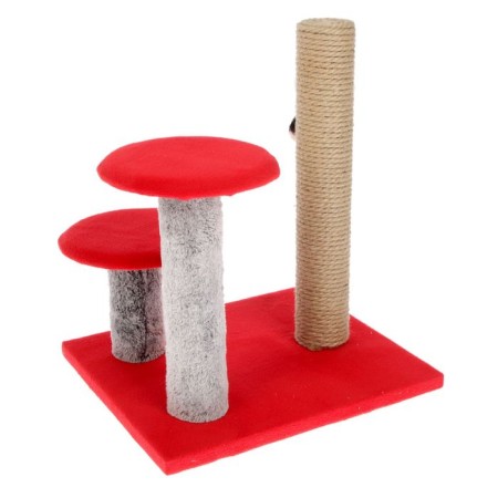 Clamp "Column" with two mushrooms, juts 43 x 36 x 31 cm, mix of flowers-2