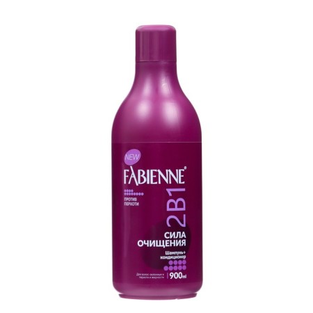 Fabienne 2 shampoo in 1 purification force, 900 ml