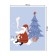 Glass “Santa Claus under the Christmas tree”, rectangular, Saten, size 145x180 cm