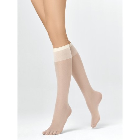 Women's golfs minimi Elastic 20, single size, Avorio color, 2 pairs-1
