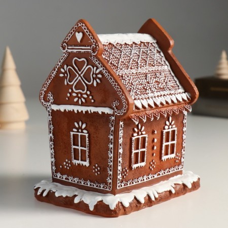 Souvenir Polystone Light "Gingerbread House" 14.5x11.5x16.5 cm-3