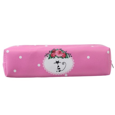 School pencil case with a zipper "cat", mix-1