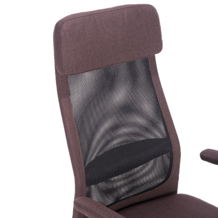 Office armchair Brabix "Flight ex-540", chrome, fabric, mesh, brown-5