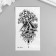 Tattoo on the body black "tree and triangles" 10.5x6 cm