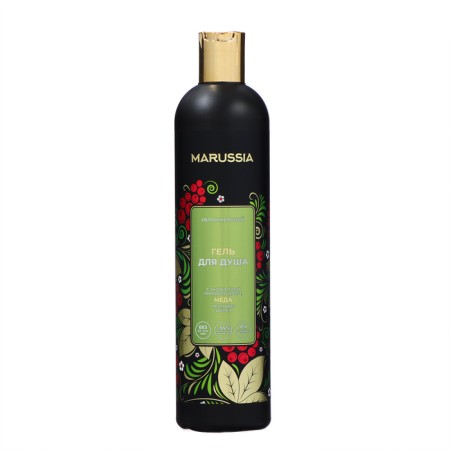 Marussia shower gel, moisturizing, with linden -colored extract and silk proteins, 400 ml