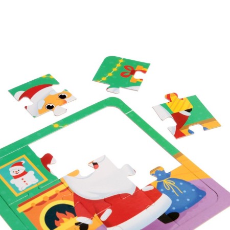 Puzzles 4 in 1 New Year's holiday, 4, 6, 9, 12 elements-2