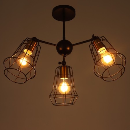 Chandelier 2210/3 E27 40W Black-Bronze 34.4x34.4x68 cm Bayerlux-2
