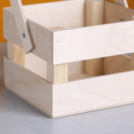 Wooden Kashpo 12 × 11 × 9 cm "odnushka light", two -string, natural give beautifully-3