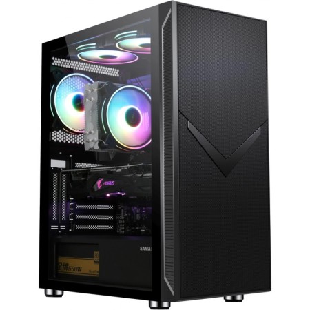 The ACCORD 3501 Black Building Black BP ATX 2xusb2.0 1xusb3.0 1xusb3.1 Audio Bott PSU-7