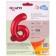Foil ball 40 "number 6", red color, Slim