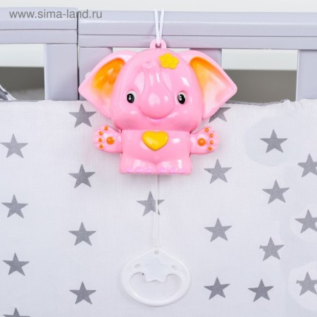 Musical Suspension "Elephant", clockwork, on a crib, stroller, color mix, crumb I-5
