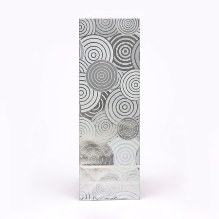 Paper package, packing, four-layer "circles-silver" "7 x 4 x 21 cm-3