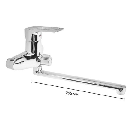 Accoona A7107B bath mixer, single -leaf, silumin, chrome-1