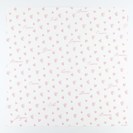 Palette packaging for flowers "with love", matte, heart, white, 57 x 57 cm-2