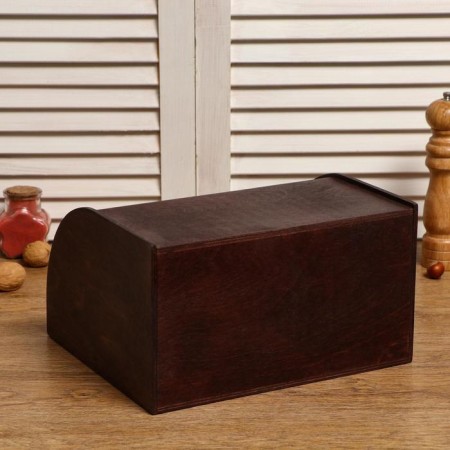 Wooden bread -cake "cinnamon", transparent varnish, nut color, 29 × 24.5 × 16.5 cm-2