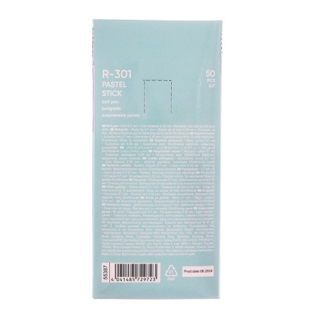 Ballic handle Erichkrause R-301 Pastel Stick, node 0.7 mm, blue ink blue-10