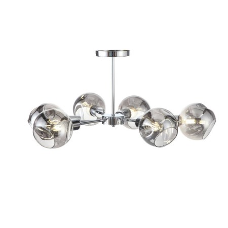 Ceiling EVOLUCE lamp. Sle155102-06. Gentore. 6x60 watts, E14, 65x65x35.5 cm, chromium color-20