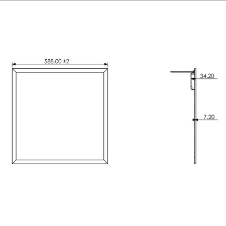 SPL-5 SPL-5, 588x588x8 mm, IP40, 40W, 3420LM, 4000K, white, white-3