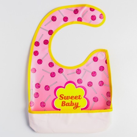 Sweet Baby feeding bib with Velcro, with a pocket-6