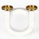 Brass Brass, marble "Camellia" 19 x 18 x 8 cm
