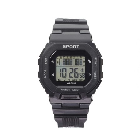 Electronic watch, D-4.5 cm, with an alarm clock, black-1
