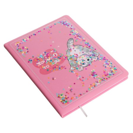 Universal diary for grade 1-11 "muzzle. Kotik", solid cover, artificial leather, foam rubber, liesa, 80 g/m2-1