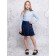 Turtleneck for girls, height 116 cm, blue color