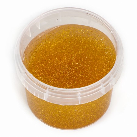 Slime "Glass" with golden sparkles, 90 g-3