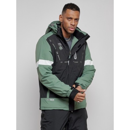 Ski costume male winter, size 56, khaki color-6