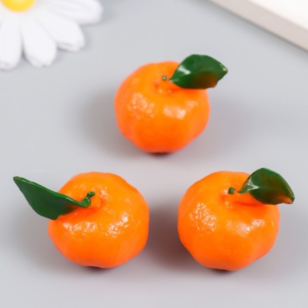 PVC Creativity Decor "Mandarin with a branch" 3x3x2.3 cm-2