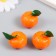 PVC Creativity Decor "Mandarin with a branch" 3x3x2.3 cm