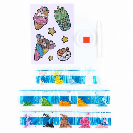 Diamond mosaic-sticker with full filling for children "kids", a set for creativity-2