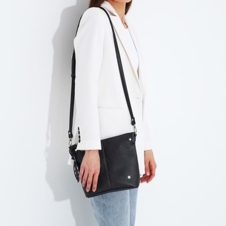 Richet Cross-Boda Bag on a zipper, external pocket, gray color-7