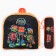 Baby plush backpack with the Penal "Robots", 24*24 cm, color orange color