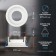 Lamp Built -in ERA WR4, IP44, 12W, 90x43 mm, white matte color
