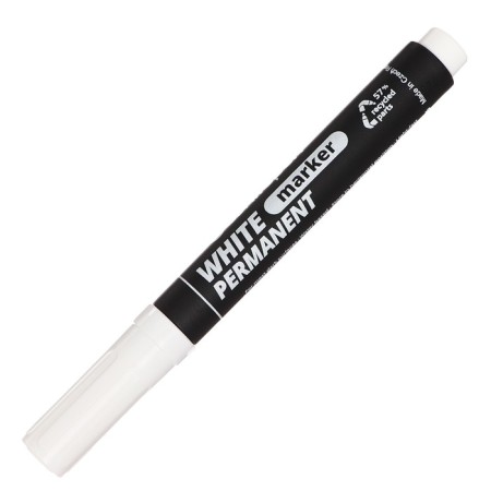 Permanent marker 5.0 mm centropen 8586, line 2.5 mm, white color-1