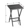 Folding stool "Lounge Light", 300 × 300 × 450 mm, DPP gray / frame metal black matte