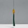 Textile suspension, plastic "Chinese lion" Green 2x4x14 cm