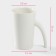 Mug ceramic shares Coffee Brea, 300 ml, 11.5 × 7.8 × 12 cm, white color