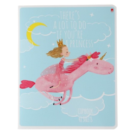 Notebook of 48 sheets in the Young Princess cage, covered cardboard, matte lamination Soft Touch, mix-5