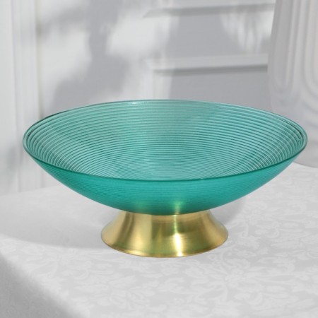 Serving dish "Fusion" on a metal leg, 24.5 x 24.5 x 9 cm-5