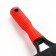 Puchoderma with a drop of 10 x 17 cm, rubberized handle, black-red