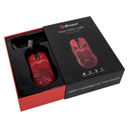 Arozzi Favo mouse, game, wired, optical, 16000 dpi, red-member-9