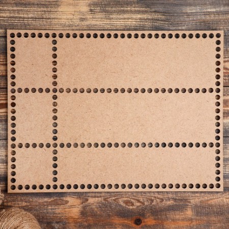 Captive blank "rectangle, perforation", bottom of the XDF, 40 × 30 cm, d = 9mm