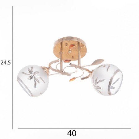 Viki chandelier 2x40W E27 Gold Model: 2751102-4